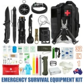 39in1 Tactical Emergency Survival Kit Outdoor Hiking Camping SOS Tool Equipment