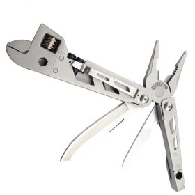Multi-Function Wrench Outdoor Survival Tool Stainless Steel Adjustable Wrench Pliers