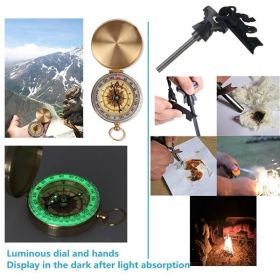 1 Set Of 13-Piece Outdoor Survival Treasure Box, Survival Tool Set, Multifunctional Field First Aid Box, SOS Emergency Supplies