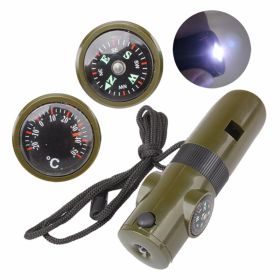 Off-the-shelf seven-in-one whistle Multi-Function compass survival whistle outdoor products