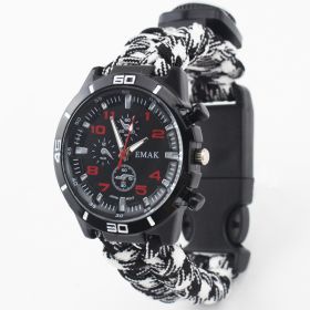 Survival Paracord Watch with Compass and Thermometer