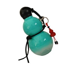 Gourd Style Water Bottle PC 800ml Insulated Chinese Retro Portable Sports Water Bottle For Men Women Light Blue