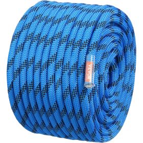 12.7mm Static Climbing Rope, 38M 125ft Outdoor Rock Climbing Rope 30KN Breaking Tension, Fiber Rope With Steel Snap Hooks For Escape, Rappelling,...