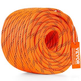 Double Braided Polyester Rope, 3/8 In X 120 Ft, 48 Strands, 4000 LBS Breaking Strength Outdoor Climbing Rope, Arborist Rigging Rope For Rock...