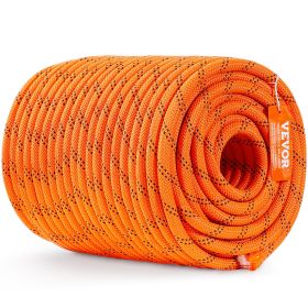Double Braided Polyester Rope, 1/2 In X 220 Ft, 48 Strands, 8000 LBS Breaking Strength Outdoor Climbing Rope, Arborist Rigging Rope For Rock...