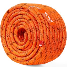Double Braided Polyester Rope, 1/2 In X 120 Ft, 48 Strands, 8000 LBS Breaking Strength Outdoor Climbing Rope, Arborist Rigging Rope For Rock...