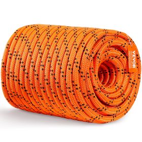 Double Braided Polyester Rope, 3/4 In X 220 Ft, 24 Strands, 20000 LBS Breaking Strength Outdoor Rope, Arborist Rigging Rope For Rock Hiking...