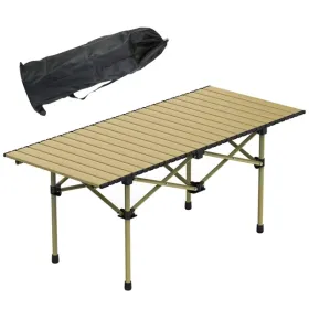 Folding Camping Table Portable Lightweight Carbon Steel Roll-up Picnic BBQ Desk With Carry Bag Heavy Duty For Outdoor Beach Backyard Party Patio...