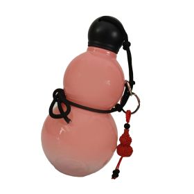 Gourd Style Water Bottle PC 800ml Insulated Chinese Retro Portable Sports Water Bottle For Men Women Pinkish