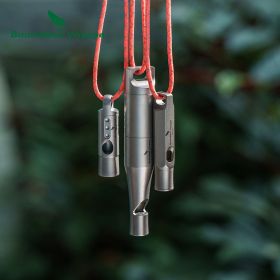 Pure Titanium Outdoor Survival Whistle Portable Ultra-light Sound Transmission