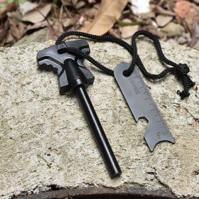 Outdoor Butterfly-shaped Point Firestone With Doctor Blade Bottle Opener Survival Tool