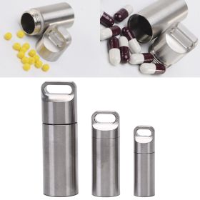 Waterproof Stainless Steel Capsule Pill Bottle