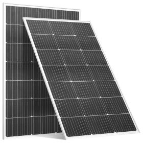 2PCS 100W Monocrystalline Solar Panels, 23% High-Efficiency Mono PV Module with Stable MC4 Output & Aluminum Frame