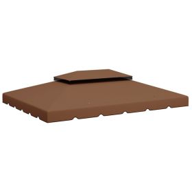Model 84C-101 or 84C-144 13 x 10 Gazebo Replacement Canopy, Gazebo Top with Double Vented Roof (TOP ONLY), Coffee (Option: Brown-500x300x100 mm)